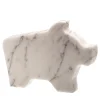 Grande statuetta di maiale bianco di Alessandra Grasso