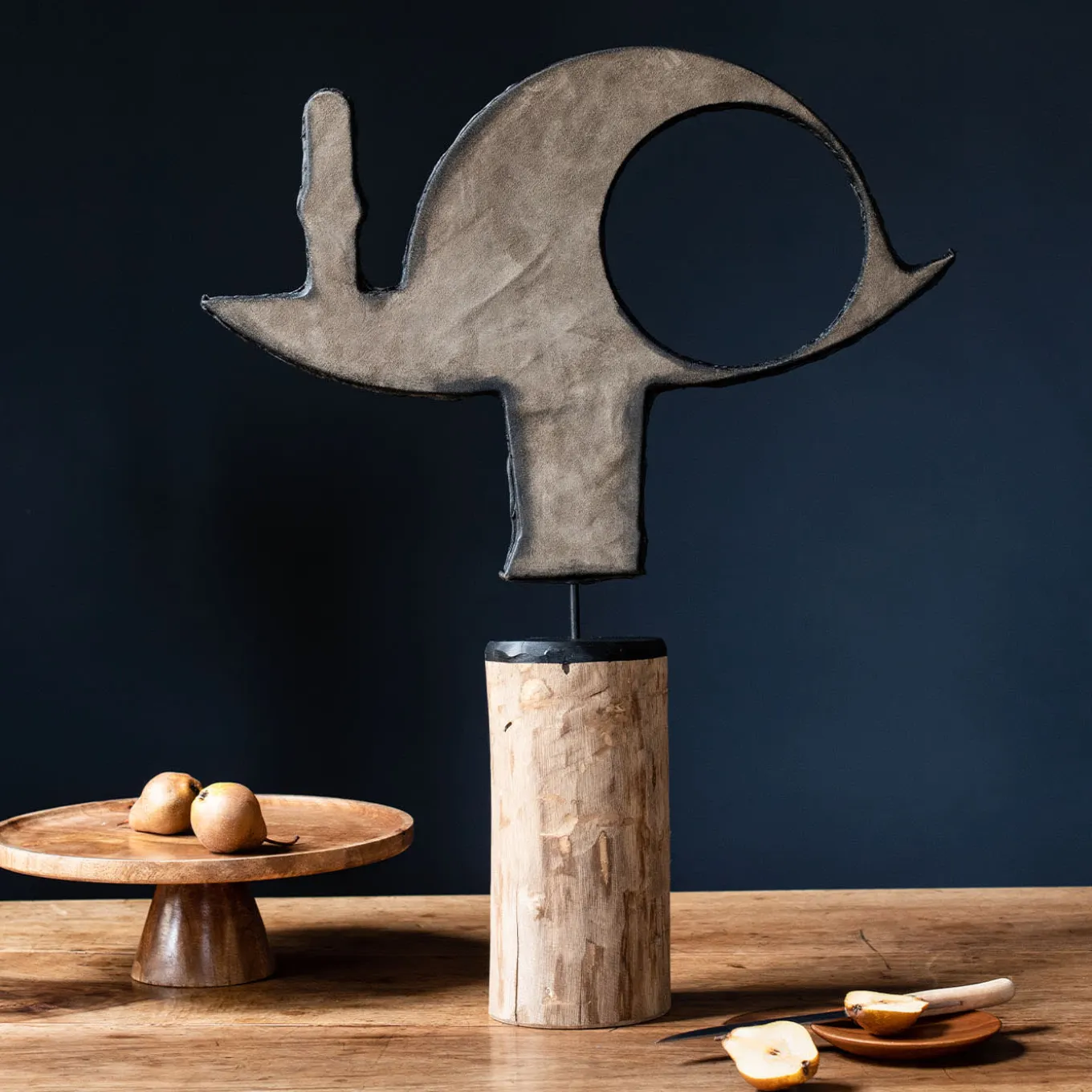 Il pesce beige scamosciato Scultura