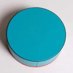 Intarsio Briolette Turchese e Rosso Vero Scatola a forma di cerchio