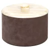 Kelly Piccola scatola cilindrica marrone con coperchio