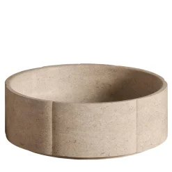 Lavabo da piano in marmo beige rotondo Sartoriale