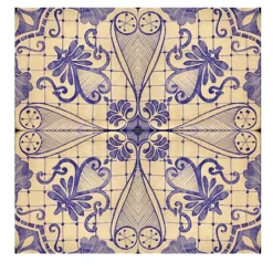Lilla Saponaria Set di 4 piastrelle #1