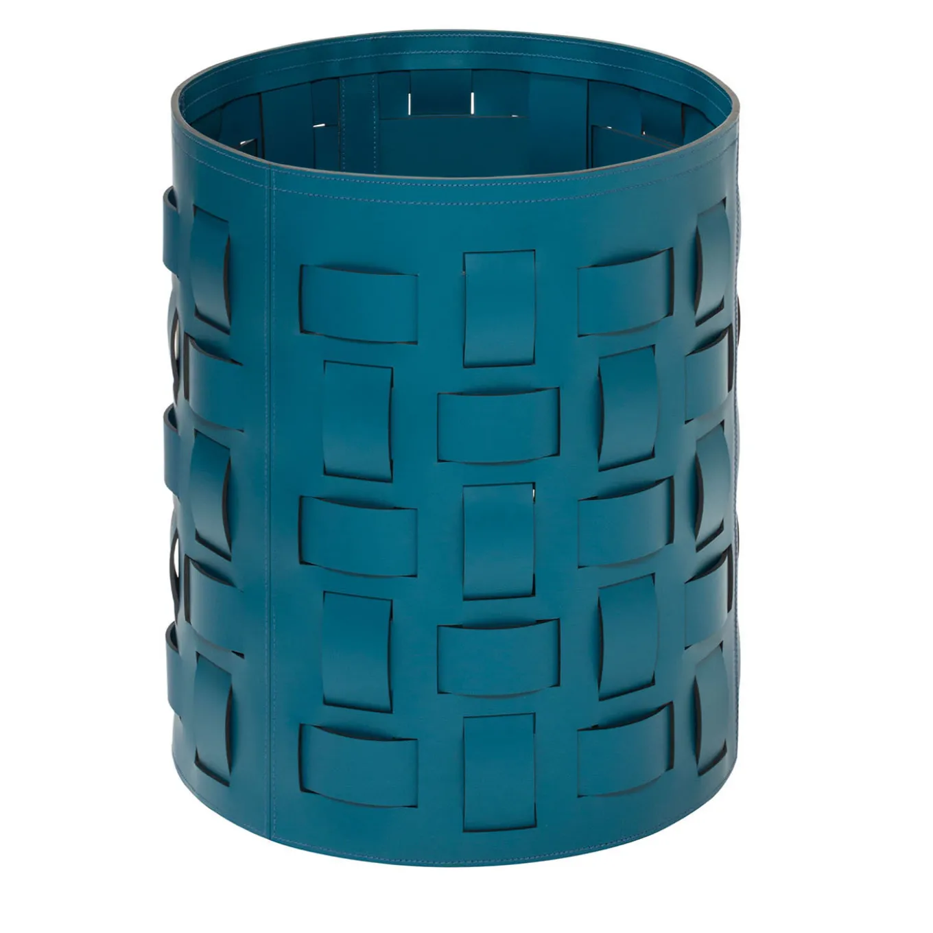 Lisbona N. 12 Cestino rotondo blu petrolio