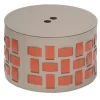 Lisbona N. 9 Cestino rotondo beige con coperchio