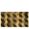 Luce 3D Set di 15 piastrelle in ottone brunito satinato