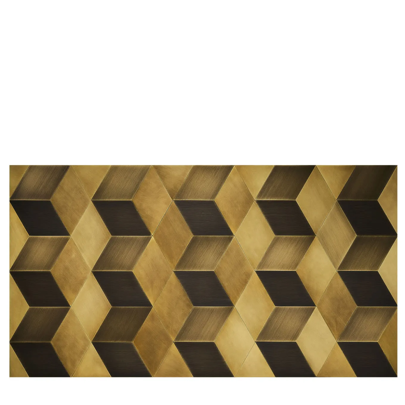 Luce 3D Set di 15 piastrelle in ottone brunito satinato