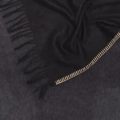 Melrose Coperta piccola con frange nere