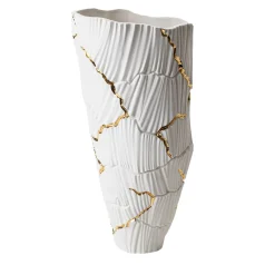 Meltemi Vaso con crepe d'oro