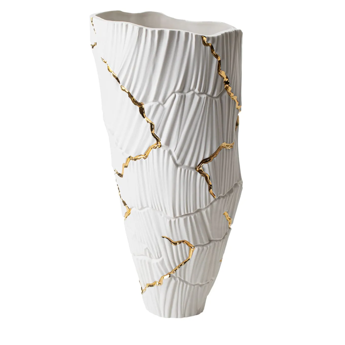 Meltemi Vaso con crepe d'oro