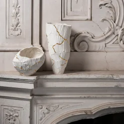 Meltemi Vaso con crepe d'oro