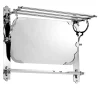 Mensola portasciugamani in argento con specchio Rack