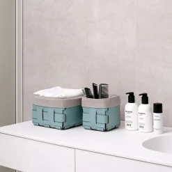 Mini cestino Bottega Sky Blue/Eucalyptus di Ekaterina Borovkova