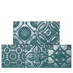 Miscela di malachite Set di 24 piastrelle quadrate