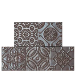 Mix Bronzo Set di 24 piastrelle quadrate