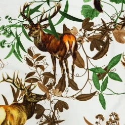 Mont Blanc Plaid in velluto con rami e animali del bosco