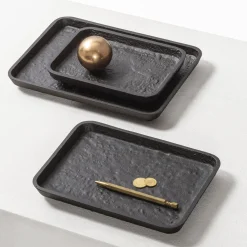 Monza Imperfect Bronze Vassoio rettangolare grande per valet