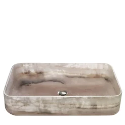 Nabhi Collection Lavabo Bowl N.9 in Onice Rosa