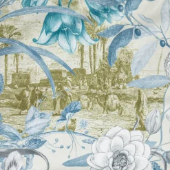 Notti D'Oriente Plaid in velluto con rami fiori e paesaggi