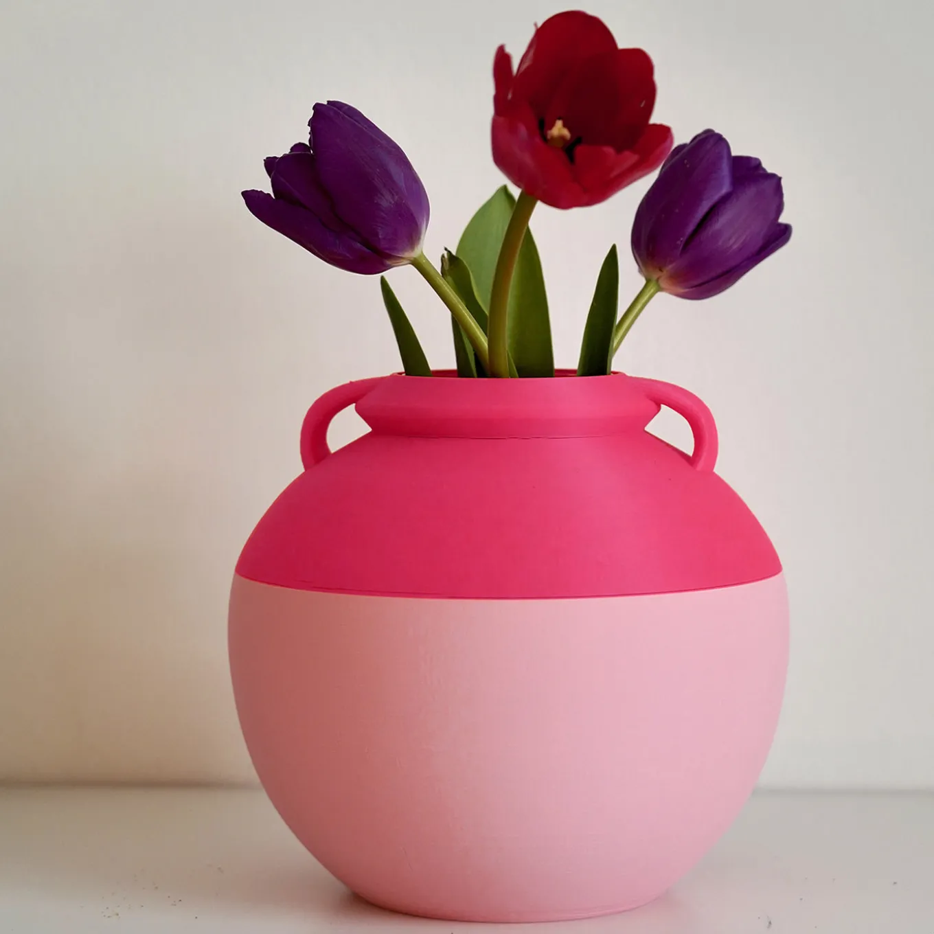 Numa Pompilio L Anfora bicolore rosa e fucsia