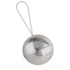 Ornamento a forma di palla di Natale con luna d'argento - Set di 2