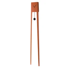 Orologio a pendolo alto Tiuku in acciaio arancione