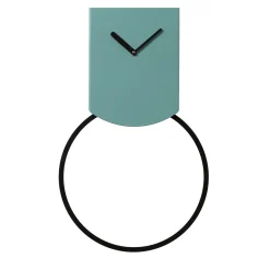 Orologio a pendolo da parete Tovi in acciaio turchese