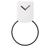 Orologio a pendolo da parete TOVI in acciaio bianco