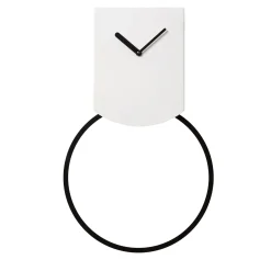 Orologio a pendolo da parete TOVI in acciaio bianco