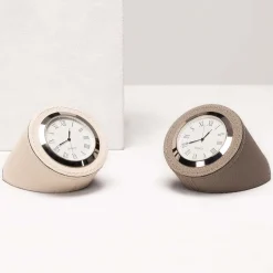 Orologio da tavolo in pelle