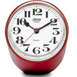 Orologio da tavolo rosso statico di Richard Sapper