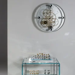 Orologio Takto Presto 02 in Acciaio e Vetro Bianco