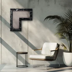 ORU Collection Luxury Grigio Carnico marmo Angolo Decorazione da parete