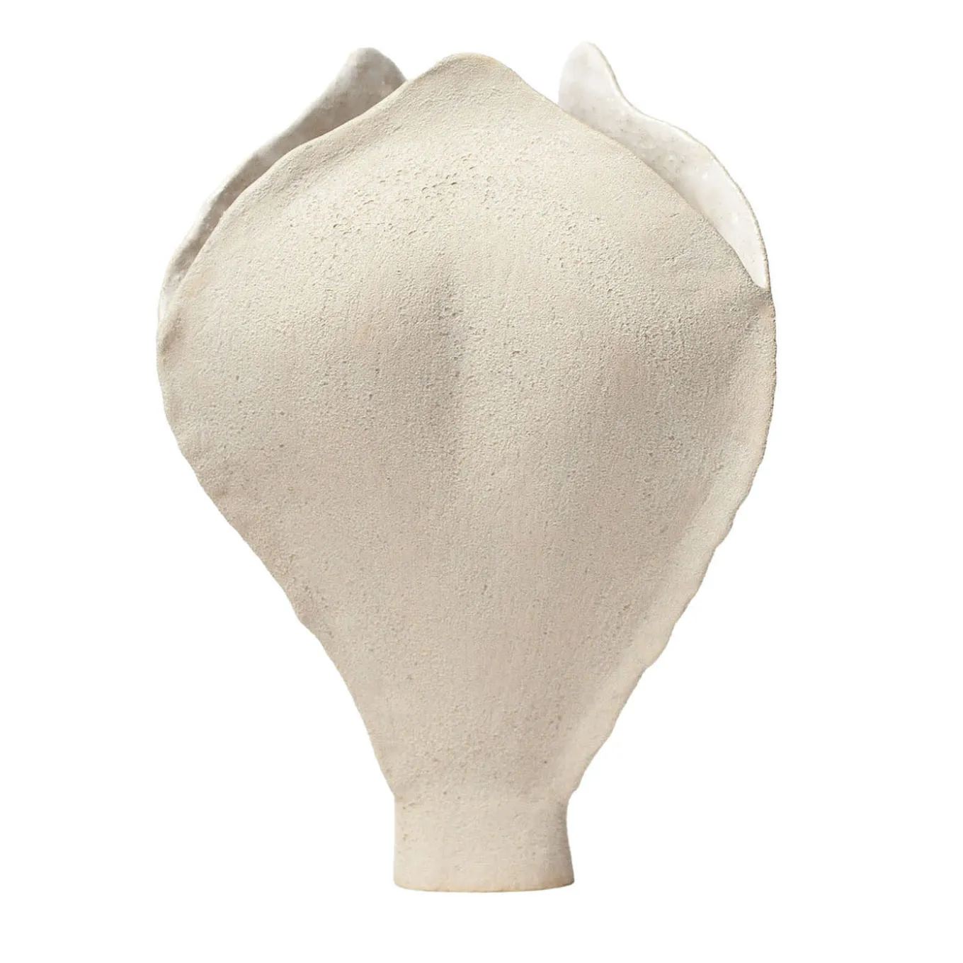 Ossa Iris Vaso in gres bianco smaltato