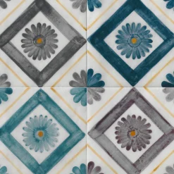 Ot Arzachena Azzurro Set di 24 piastrelle quadrate