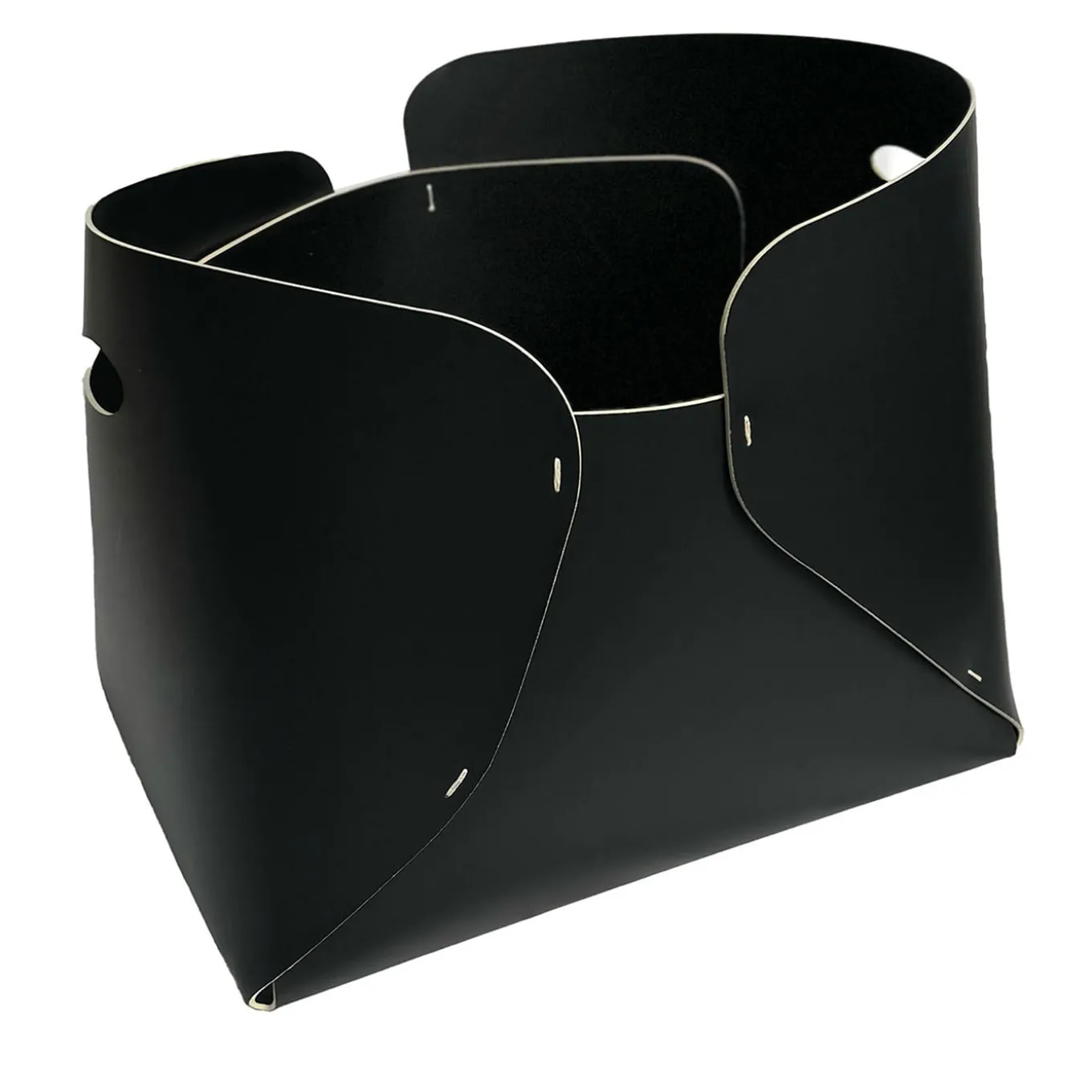 Overlaps Cesta regular in cuoio nera