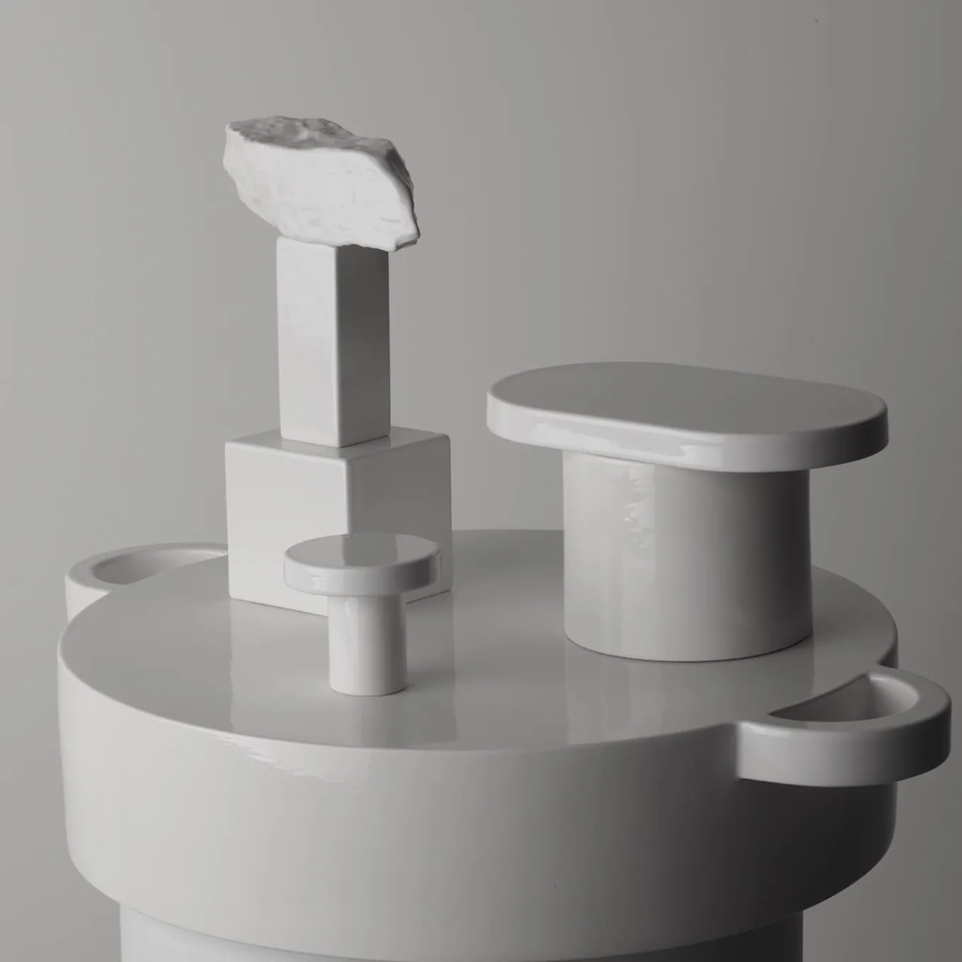 Paesaggi Scultura Rotonda bianca di Nathalie Du Pasquier