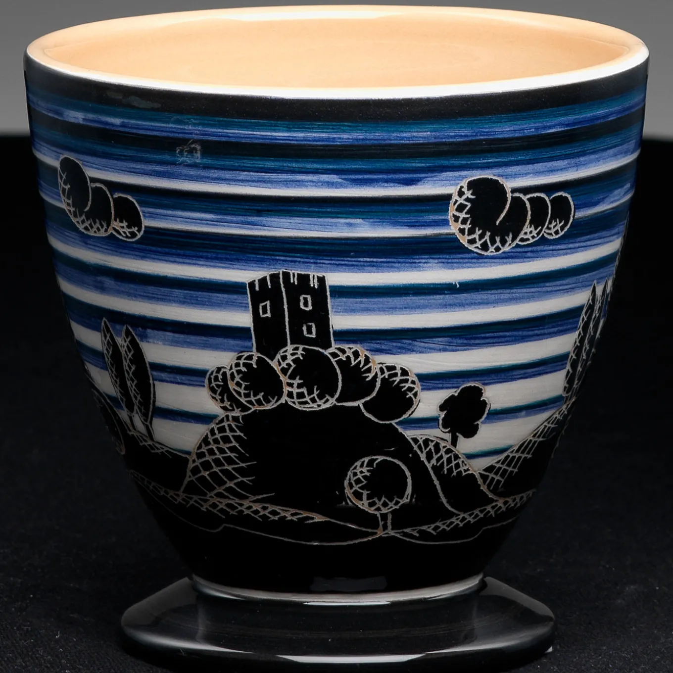 Paesaggio Umbro Vaso in ceramica fatto a mano