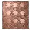 Pannello decorativo da parete in rame esagonale di R&D De Castelli