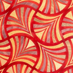 Pannello Decorativo Dynasty Flutter in Pelle Rossa