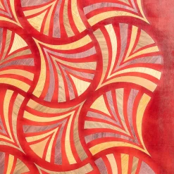 Pannello Decorativo Dynasty Flutter in Pelle Rossa