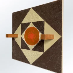Pannello decorativo e appendiabiti a parete Concentrico di Mascia Meccani