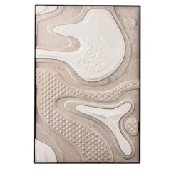 Pannello decorativo in marmo Crema Tunisi e pietra Fenice bianca Favare