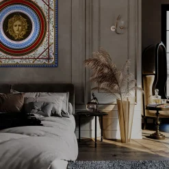 Pannello decorativo Medusa Neoclassico in oro
