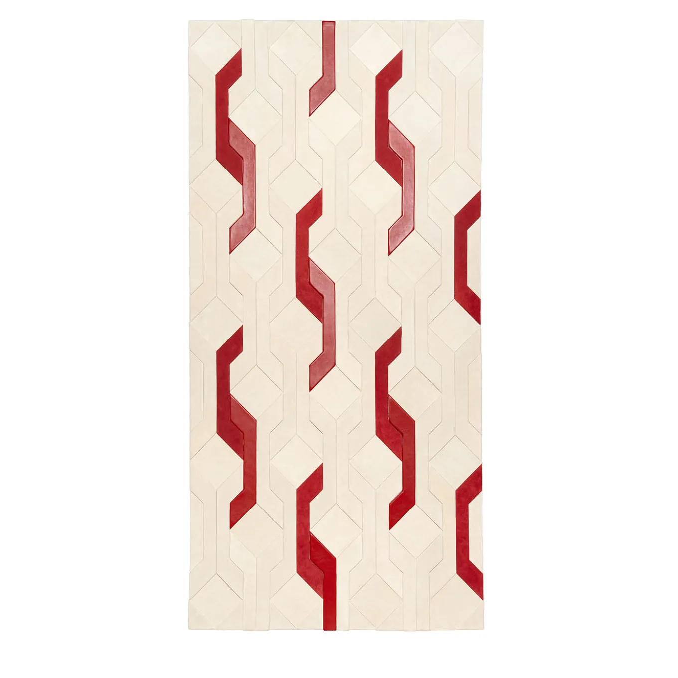Pannello Decorativo Parenthesis Geometrico in Pelle