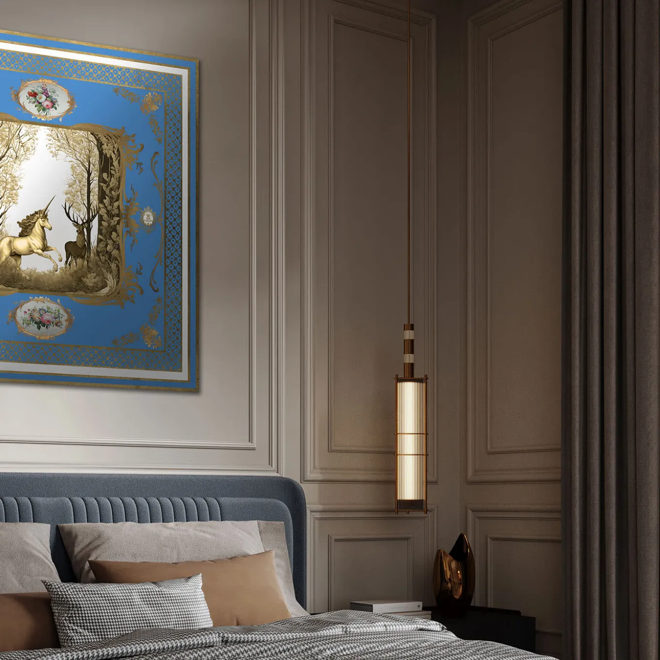 Pannello decorativo Terza Figura Barocco Oro