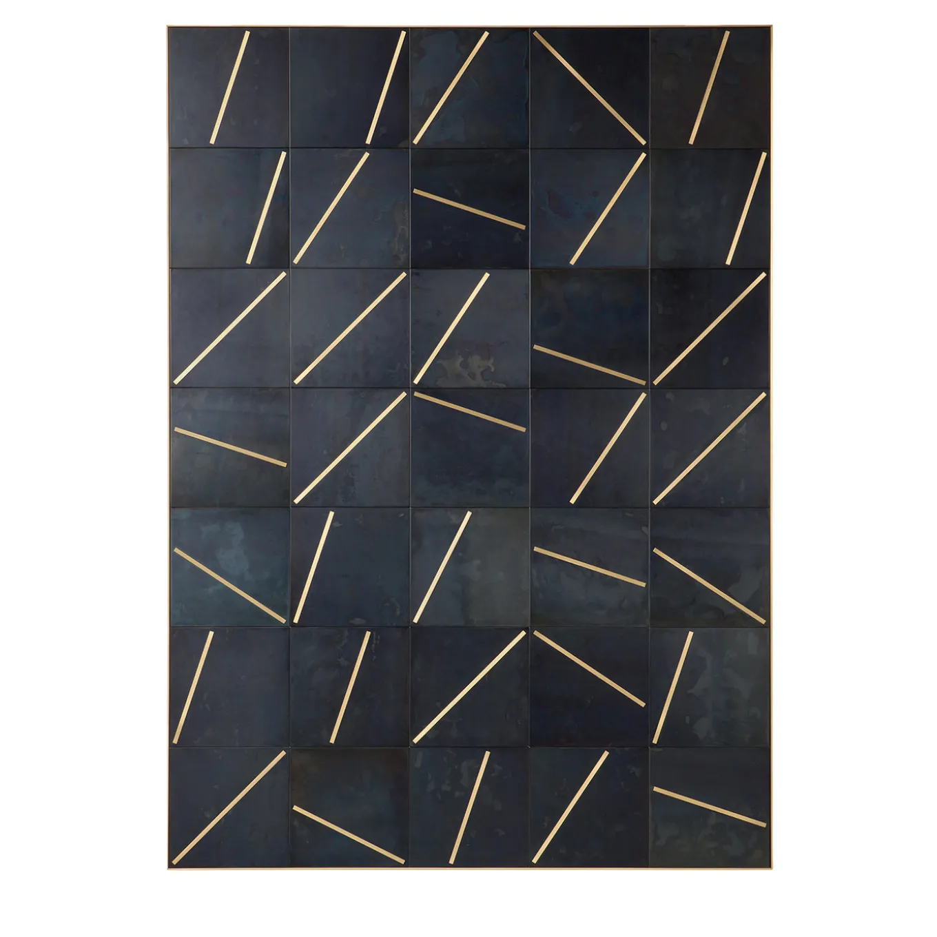 Pannello Decorativo Yoko 01 in Acciaio Nero di Leonardo Sonnoli