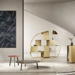 Pannello Decorativo Yoko 01 in Acciaio Nero di Leonardo Sonnoli