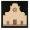Pannello nero quadrato della chiesa di Santo Spirito