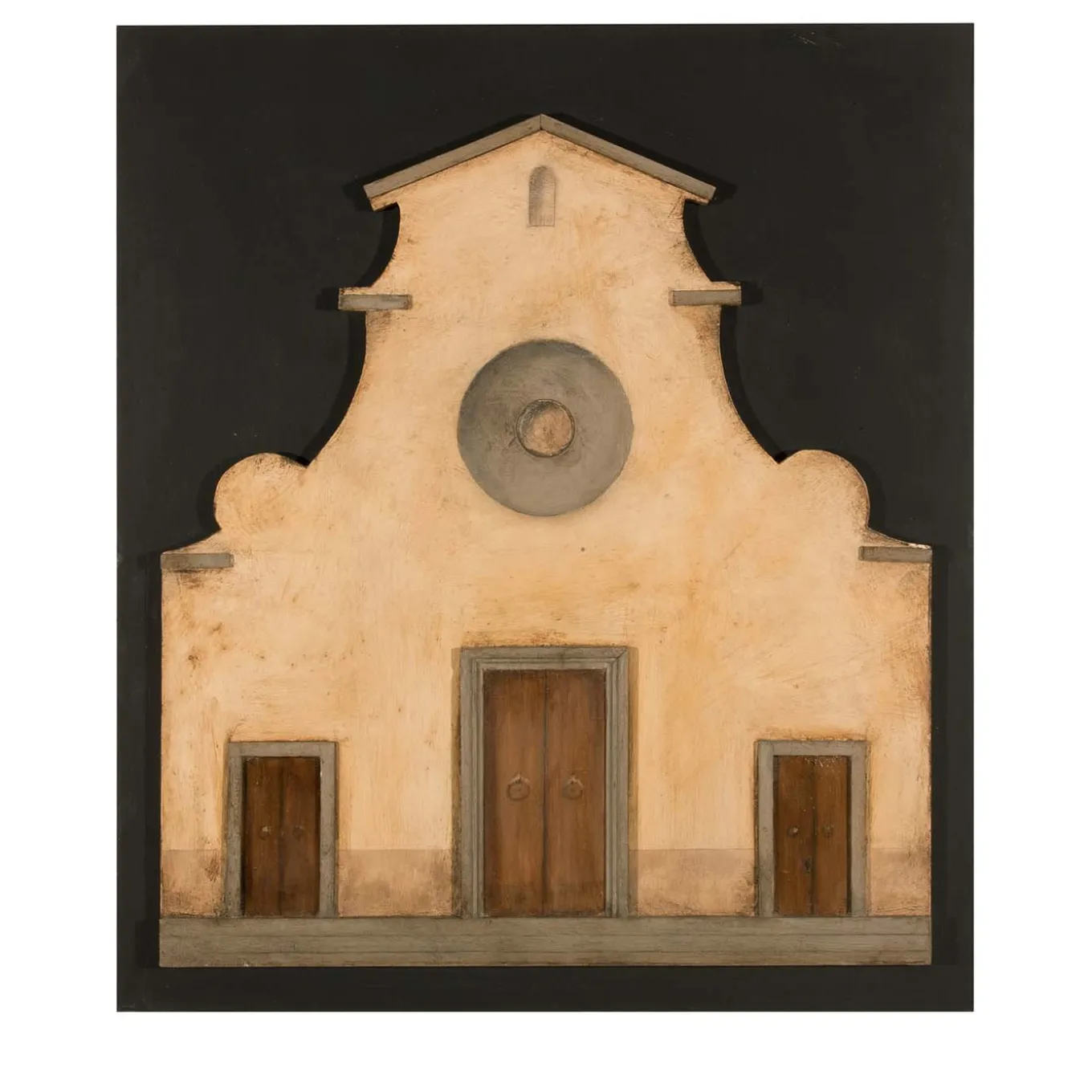 Pannello rettangolare nero della chiesa di Santo Spirito