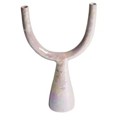 Perla Rosa Candelabro in ceramica